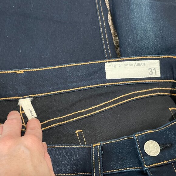 Rag and Bone Skinny Jeans in Coventry Dark Wash Size 31 - Picture 5 of 6